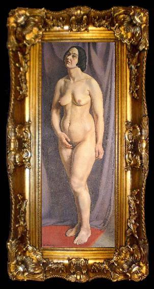 framed  Louis Buvelot femme nu debout, ta009-2